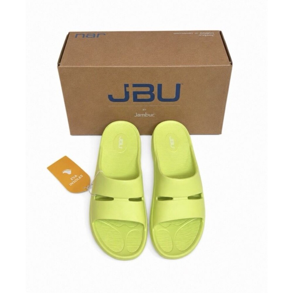 JBU Women's Dover Recovery Slide Sandal Bright in Kiwi 10M New in Box